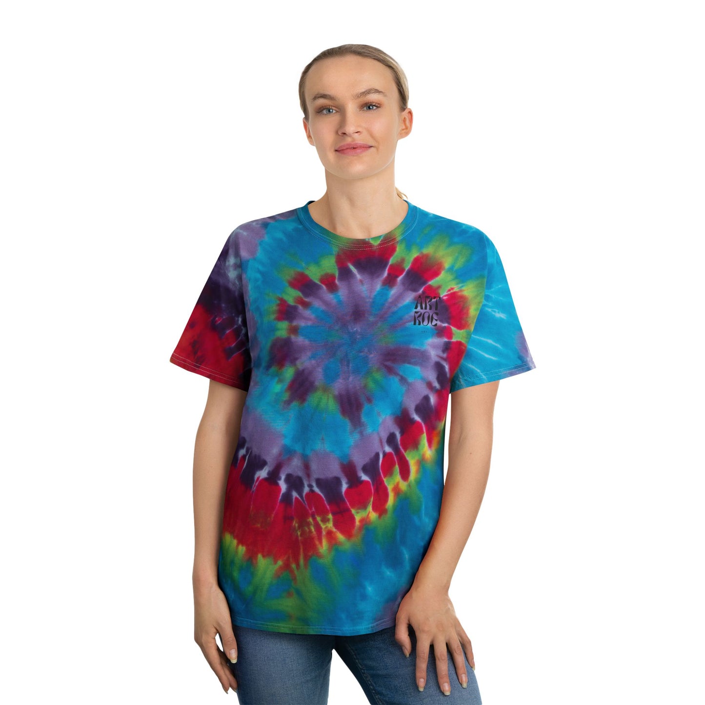 ART ROE LOGO Tie-Dye Tee, Spiral