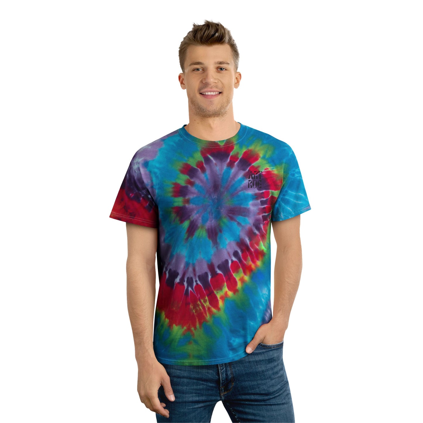 ART ROE LOGO Tie-Dye Tee, Spiral