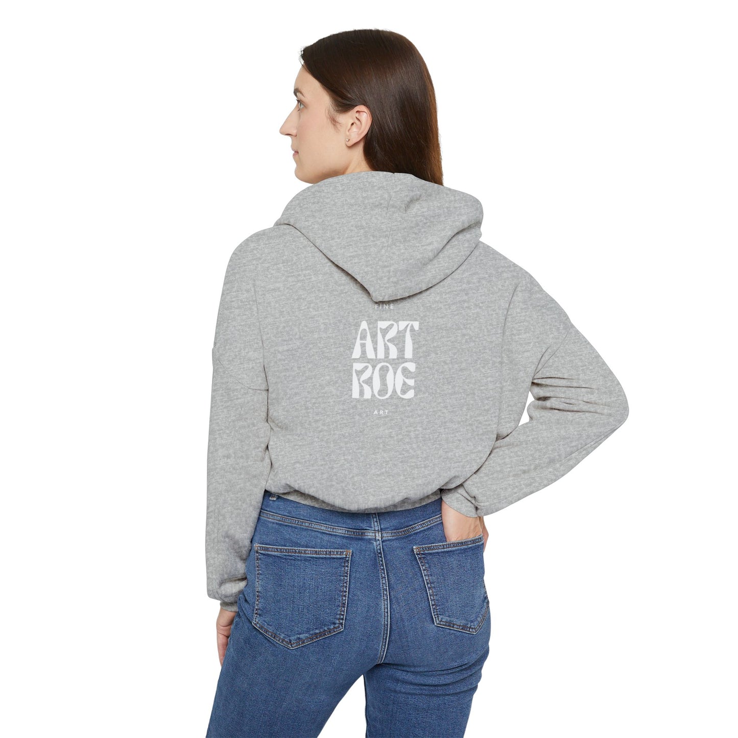 Royal Boy, Horse, ART ROE LOGO Women's Cinched Bottom Hoodie