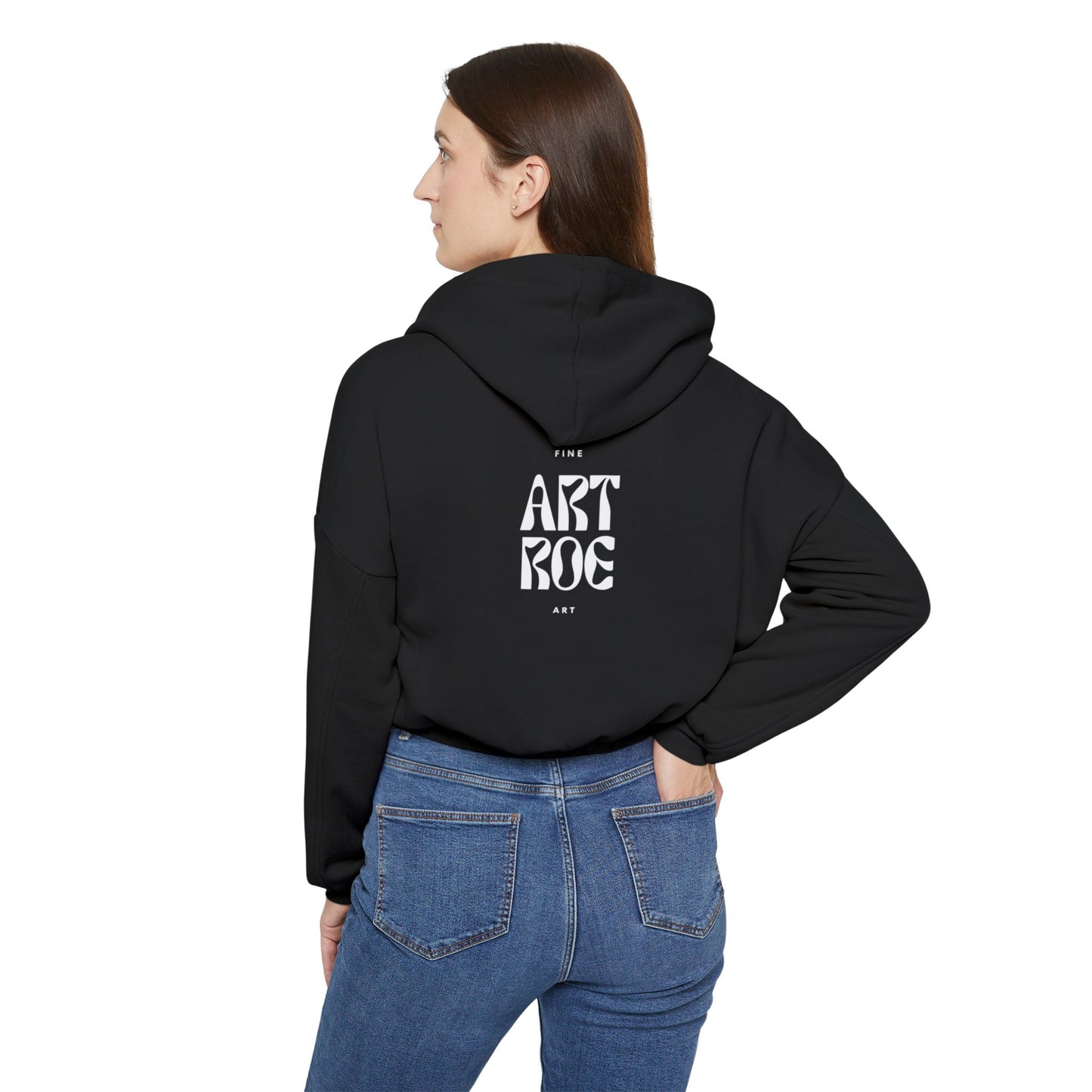Royal Boy, Horse, ART ROE LOGO Women's Cinched Bottom Hoodie