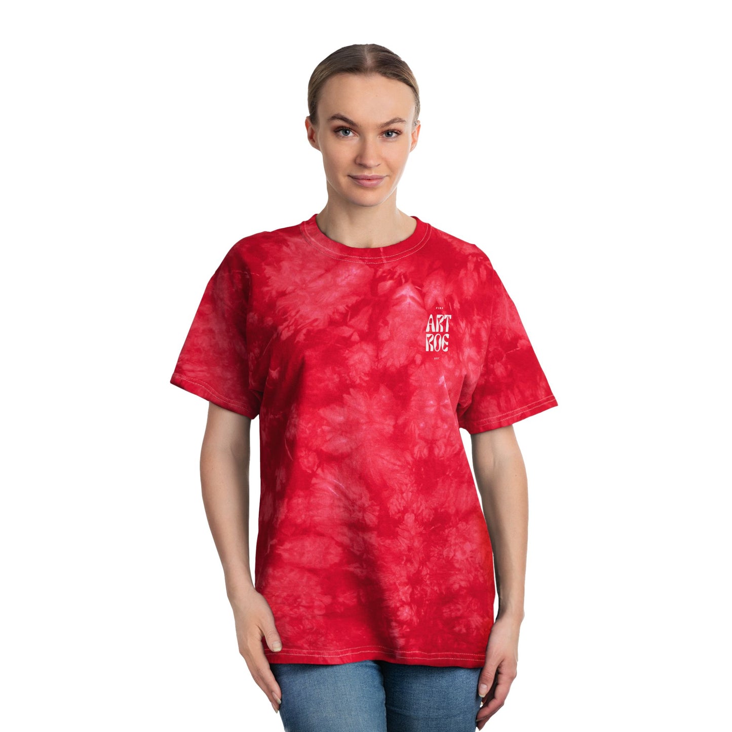 ART ROE LOGO Tie-Dye Tee, Crystal