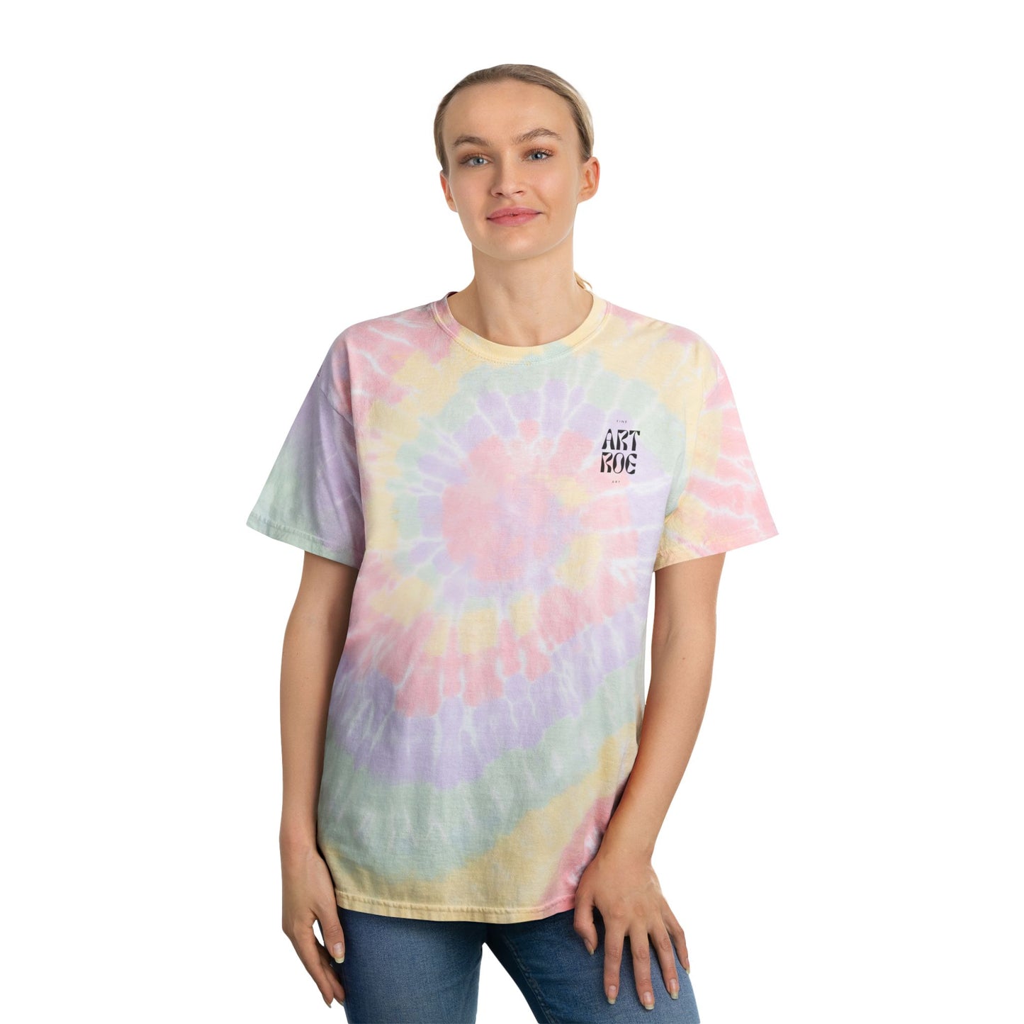 ART ROE LOGO Tie-Dye Tee, Spiral