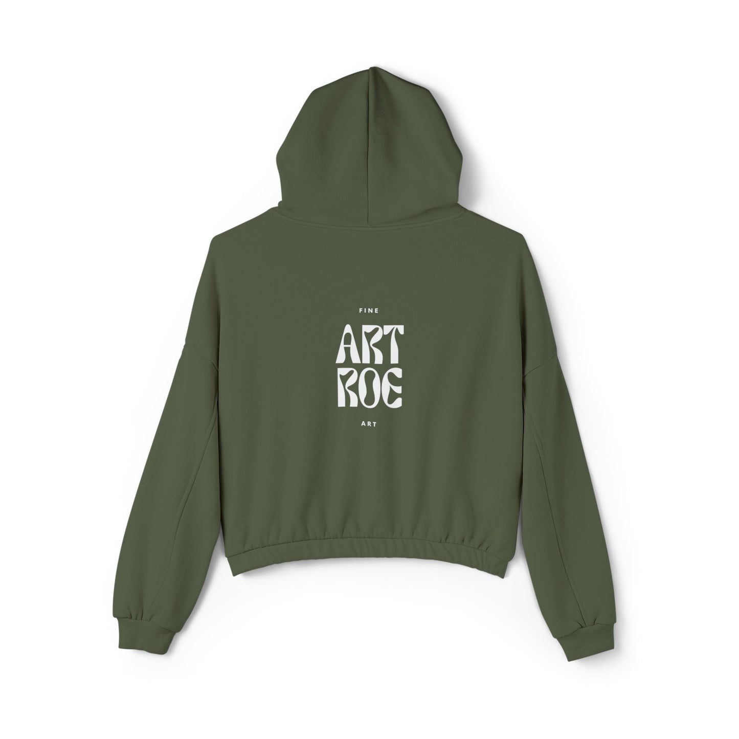 Royal Boy, Horse, ART ROE LOGO Women's Cinched Bottom Hoodie