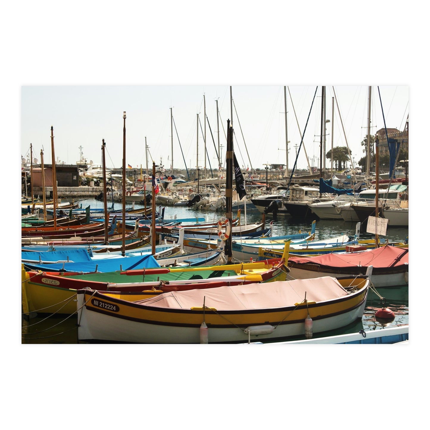 Colorful Port of Nice, Premium 180gsm Fine Art Print