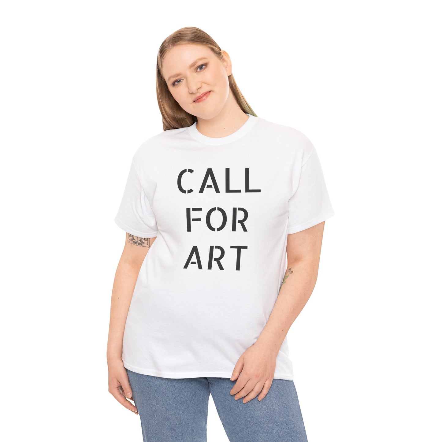 Call for Art, ART ROE LOGO, Unisex Heavy Cotton Tee