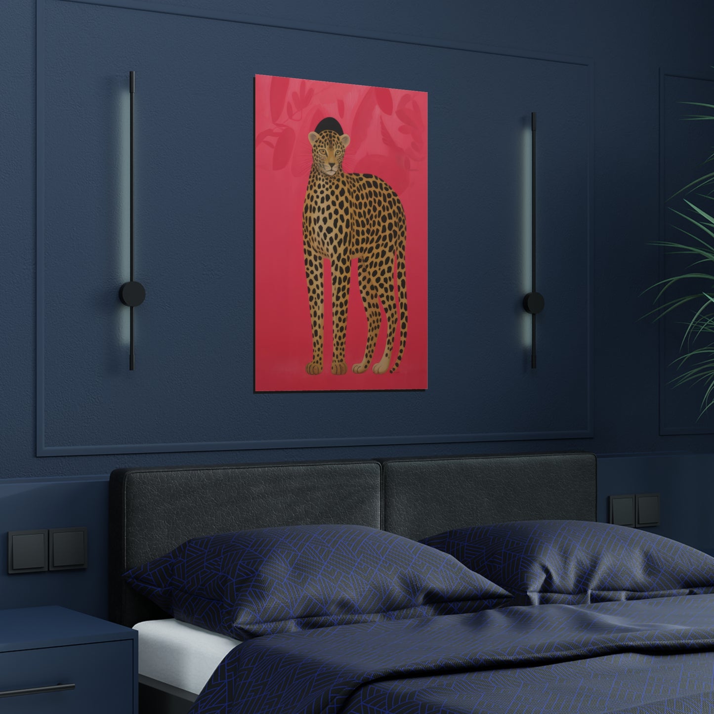 Pink Cheetah, Satin Poster Print (300gsm)