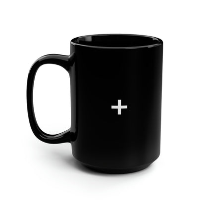 Positive or Negative? Black Mug, 15oz