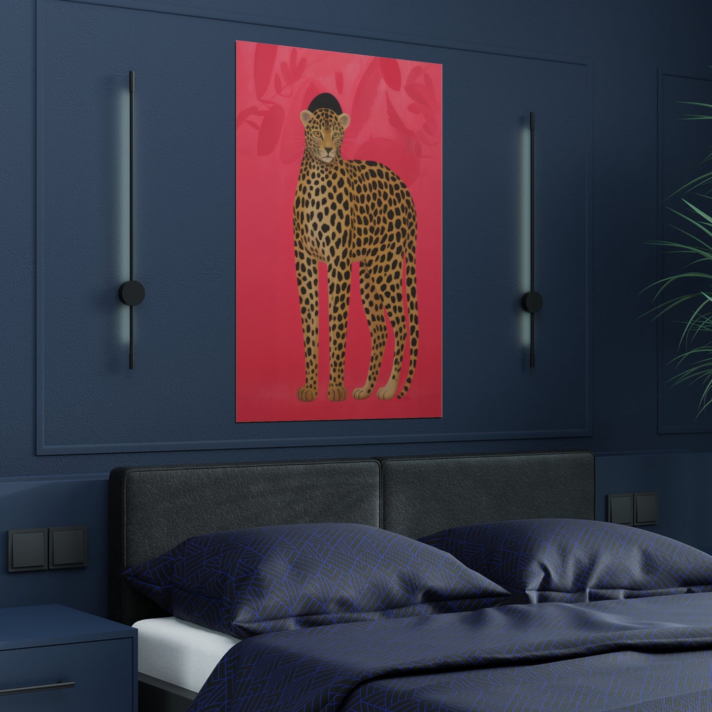 Pink Cheetah, Satin Poster Print (300gsm)