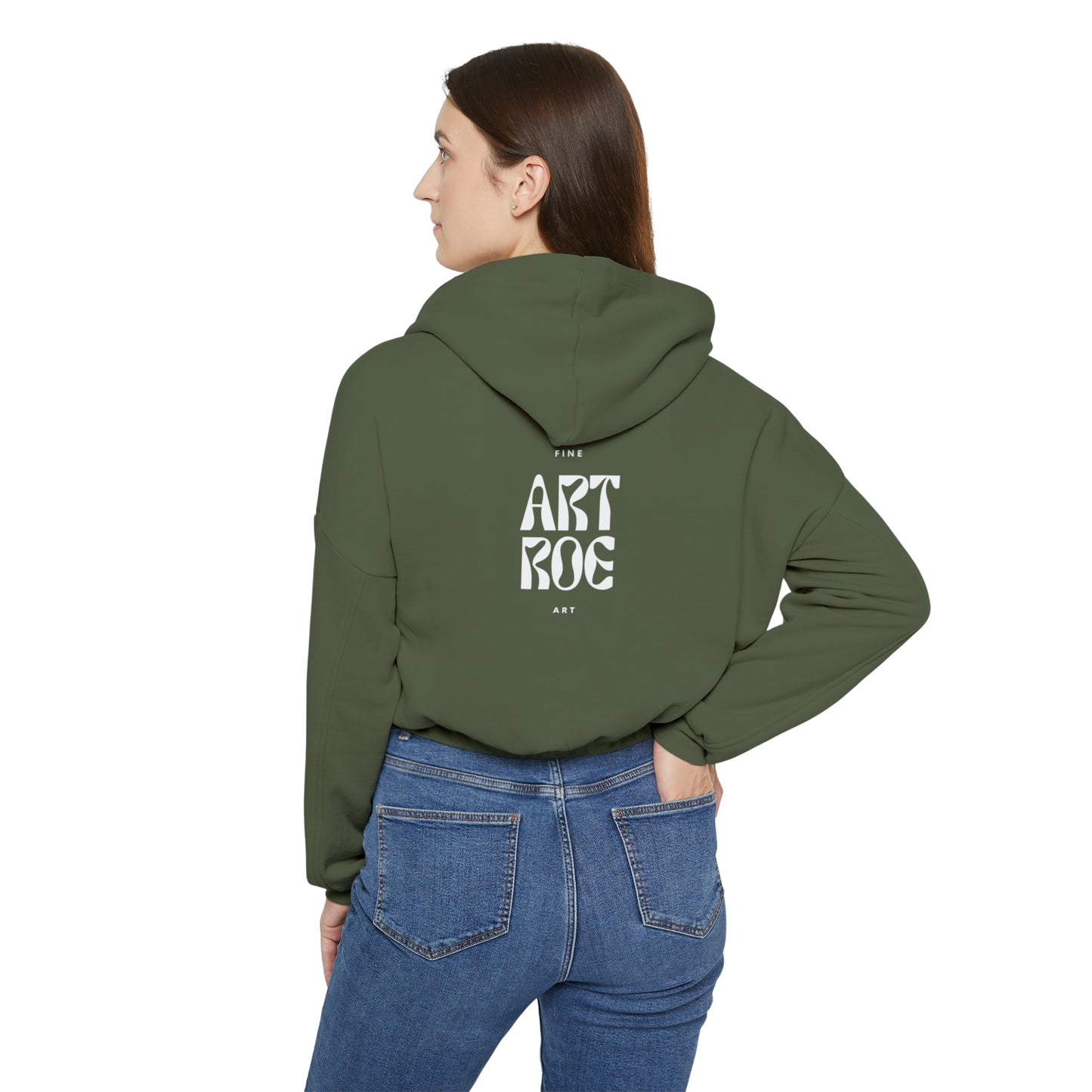 Horsey ART ROE LOGO Women's Cinched Bottom Hoodie