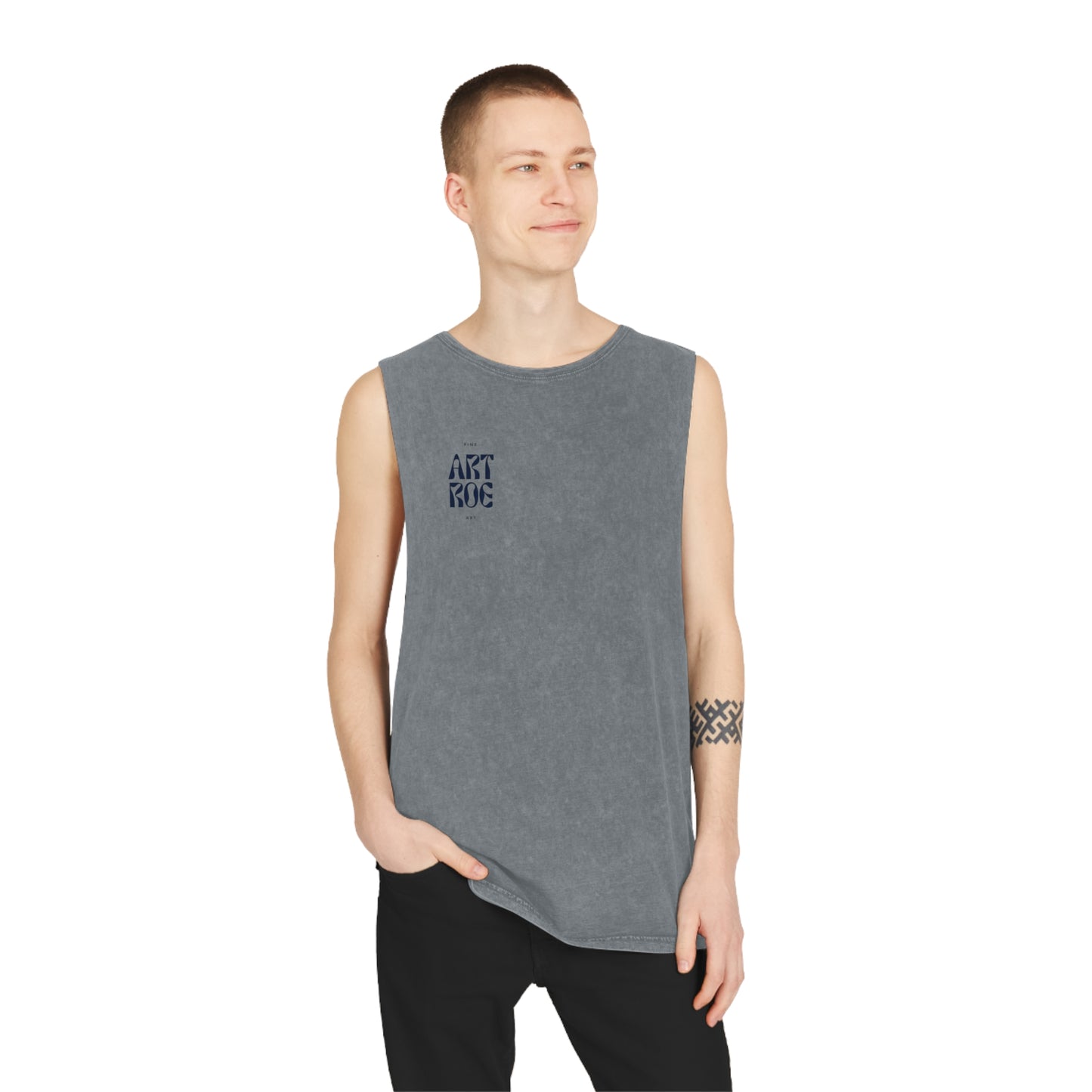 ART ROE LOGO Unisex Stonewash Tank Top