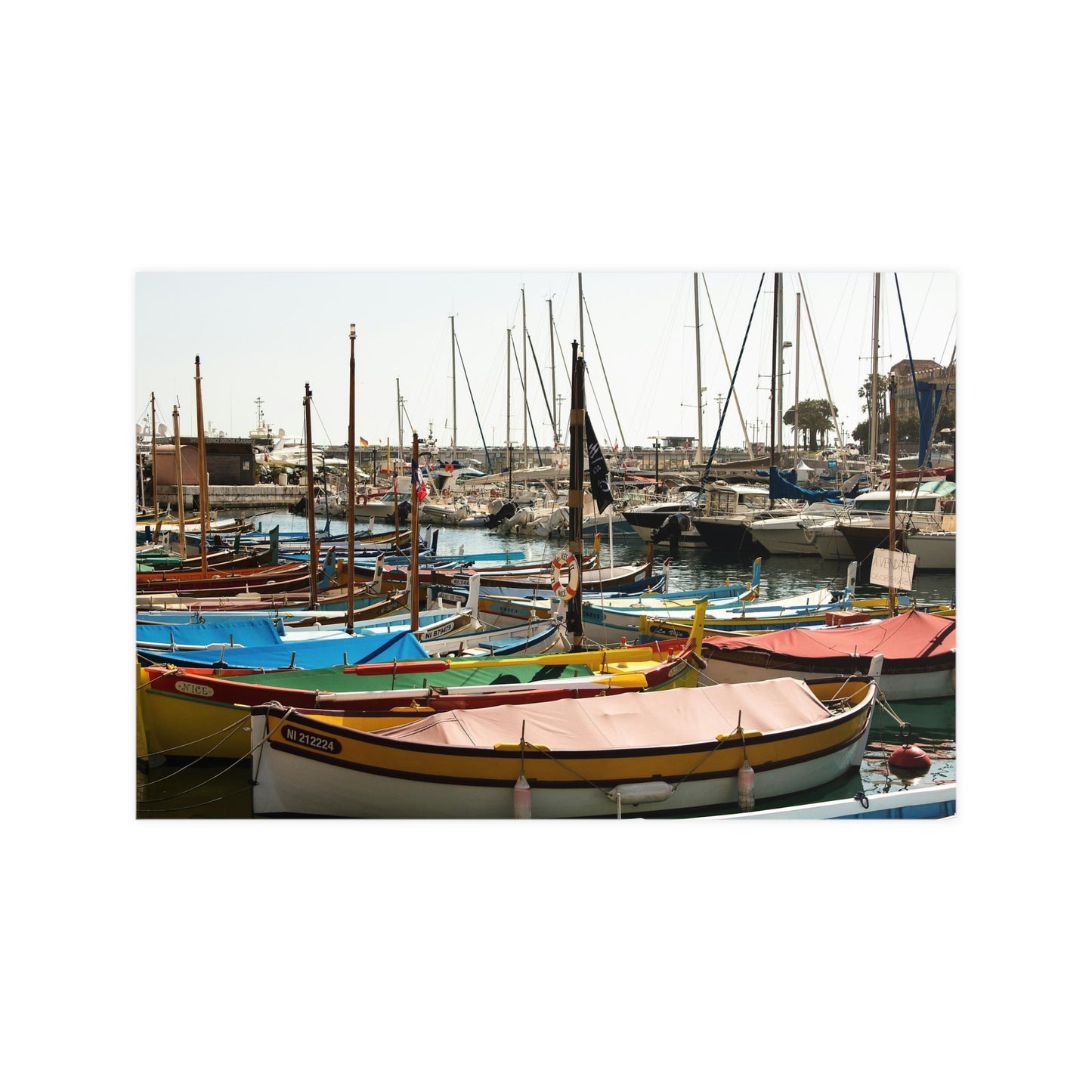 Colorful Port of Nice, Premium 180gsm Fine Art Print