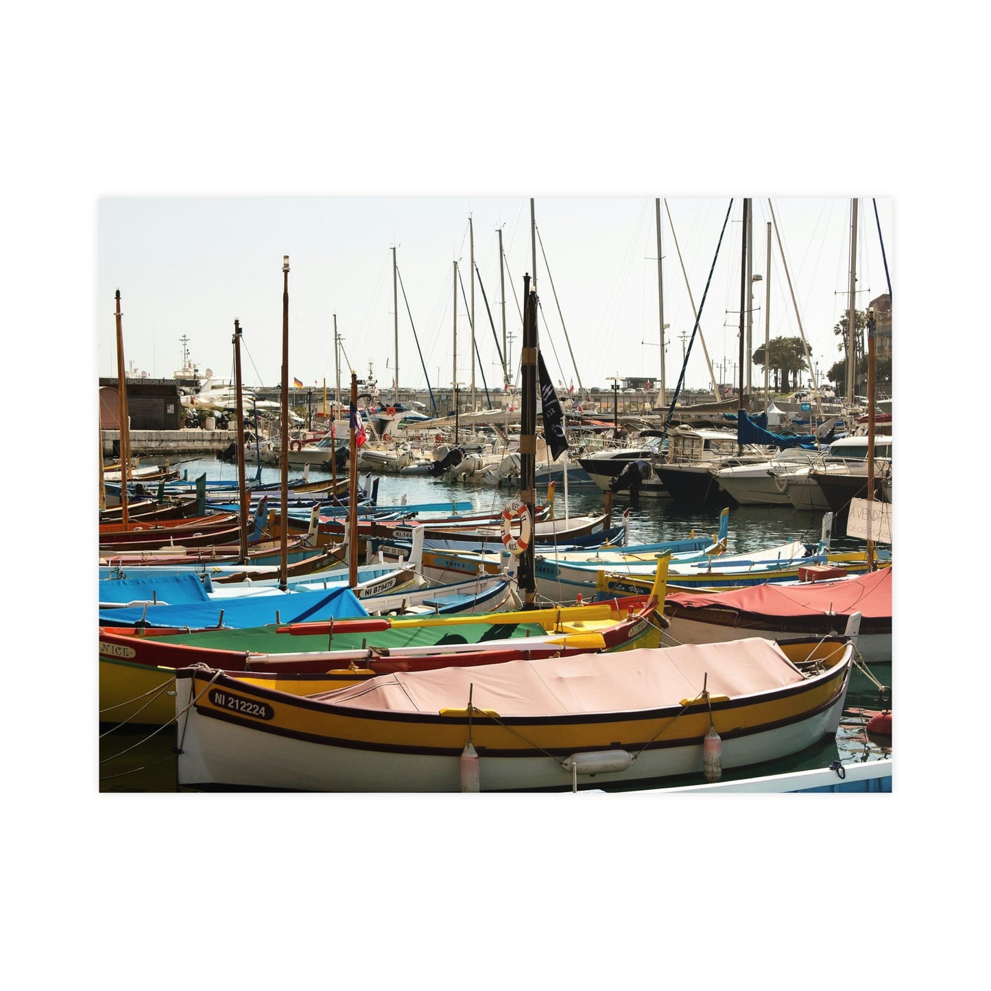 Colorful Port of Nice, Premium 180gsm Fine Art Print