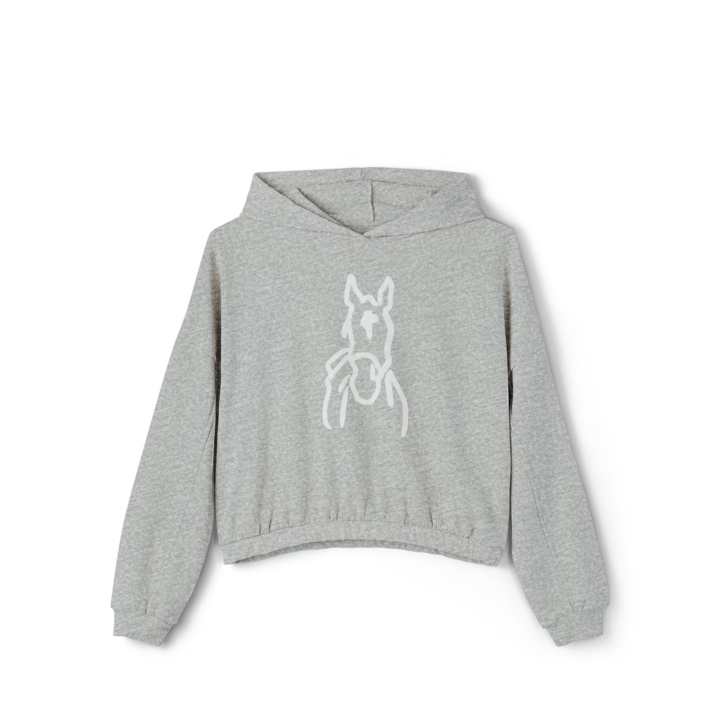 Horsey ART ROE LOGO Women's Cinched Bottom Hoodie