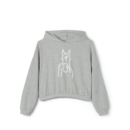 Horsey ART ROE LOGO Women's Cinched Bottom Hoodie