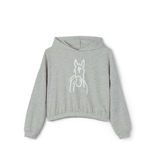 Horsey ART ROE LOGO Women's Cinched Bottom Hoodie