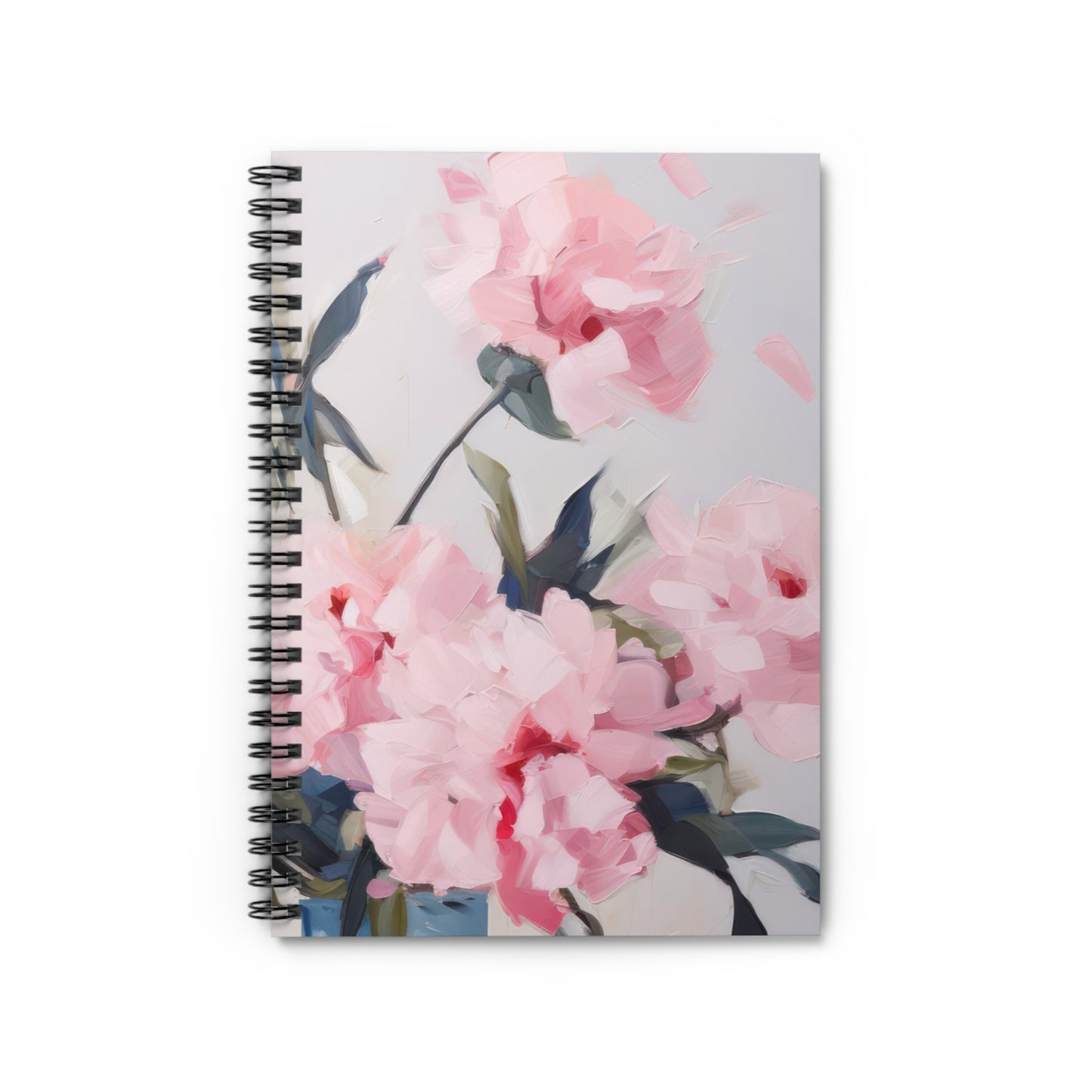 Pink Peonies, Spiral Notebook