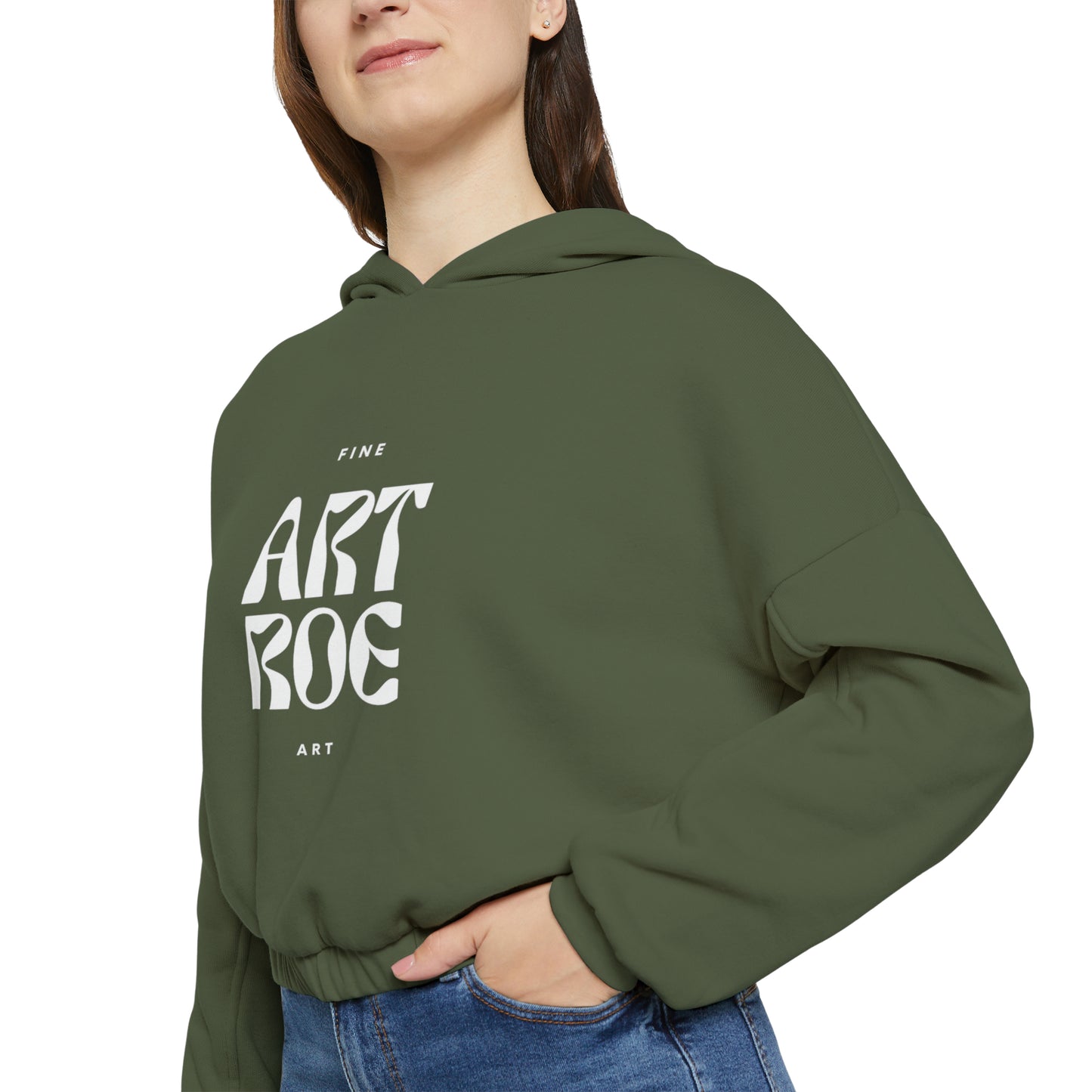 ART ROE LOGO Women's Cinched Bottom Hoodie