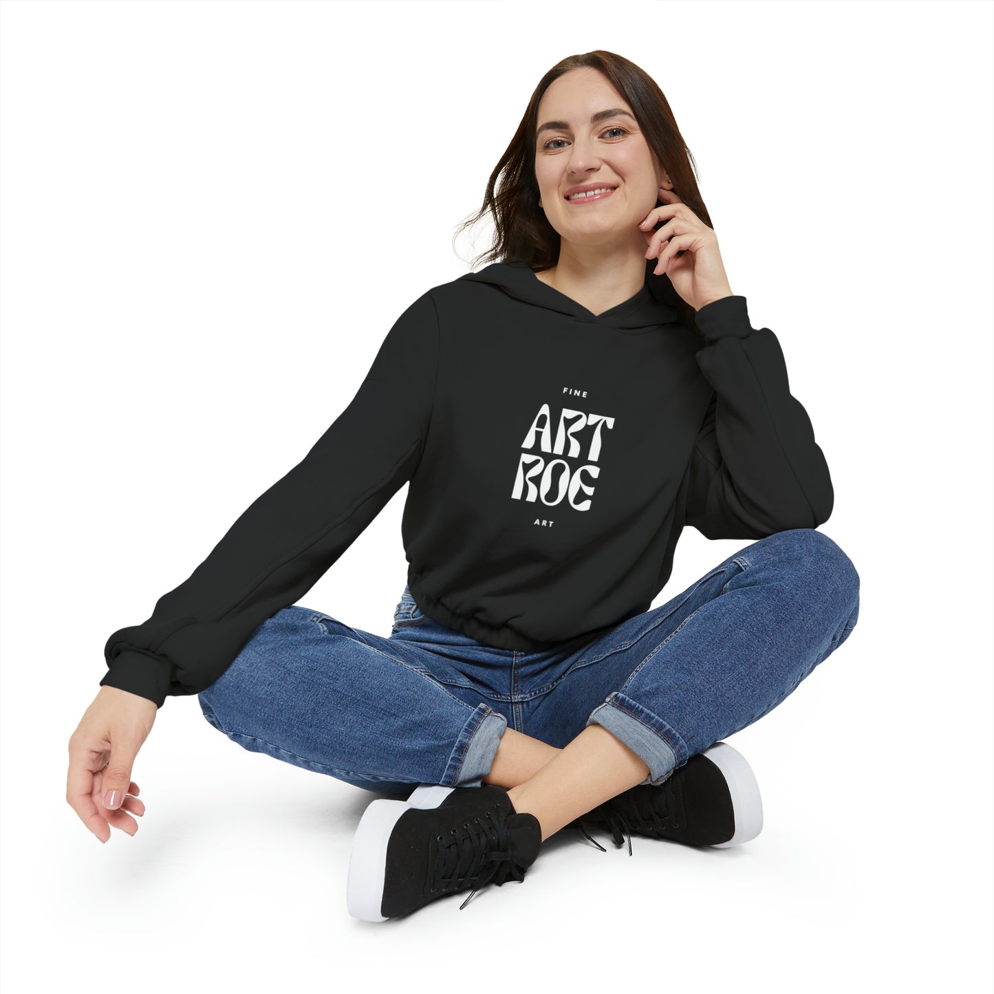 ART ROE LOGO Women's Cinched Bottom Hoodie