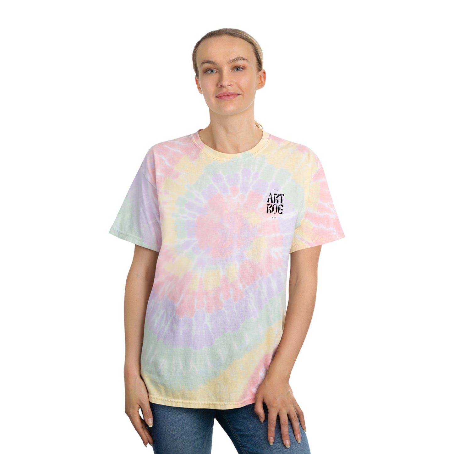 ART ROE LOGO Tie-Dye Tee, Spiral