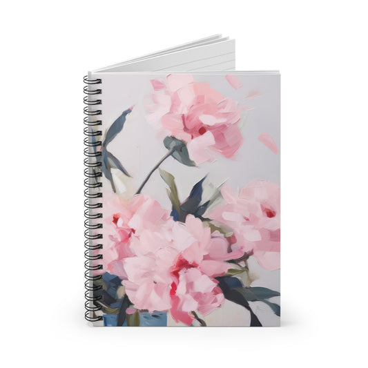 Pink Peonies, Spiral Notebook