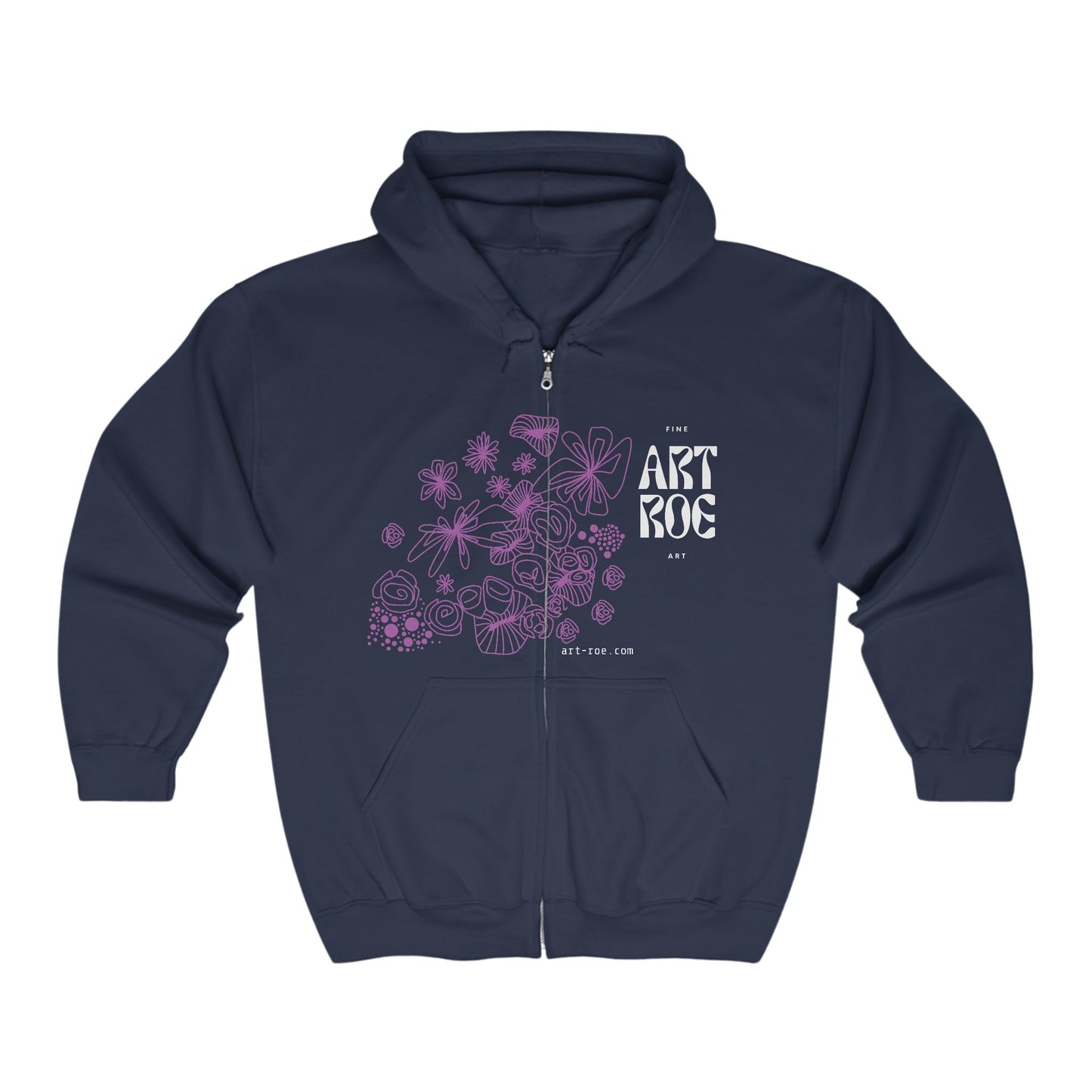 ART ROE LOGO Unisex Heavy Blend™ Full Zip Hooded Sweatshirt