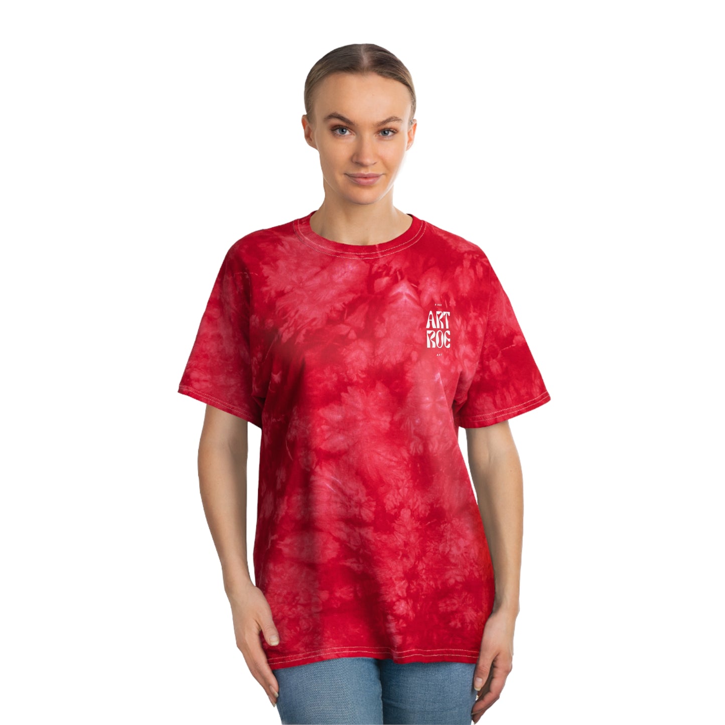 ART ROE LOGO Tie-Dye Tee, Crystal