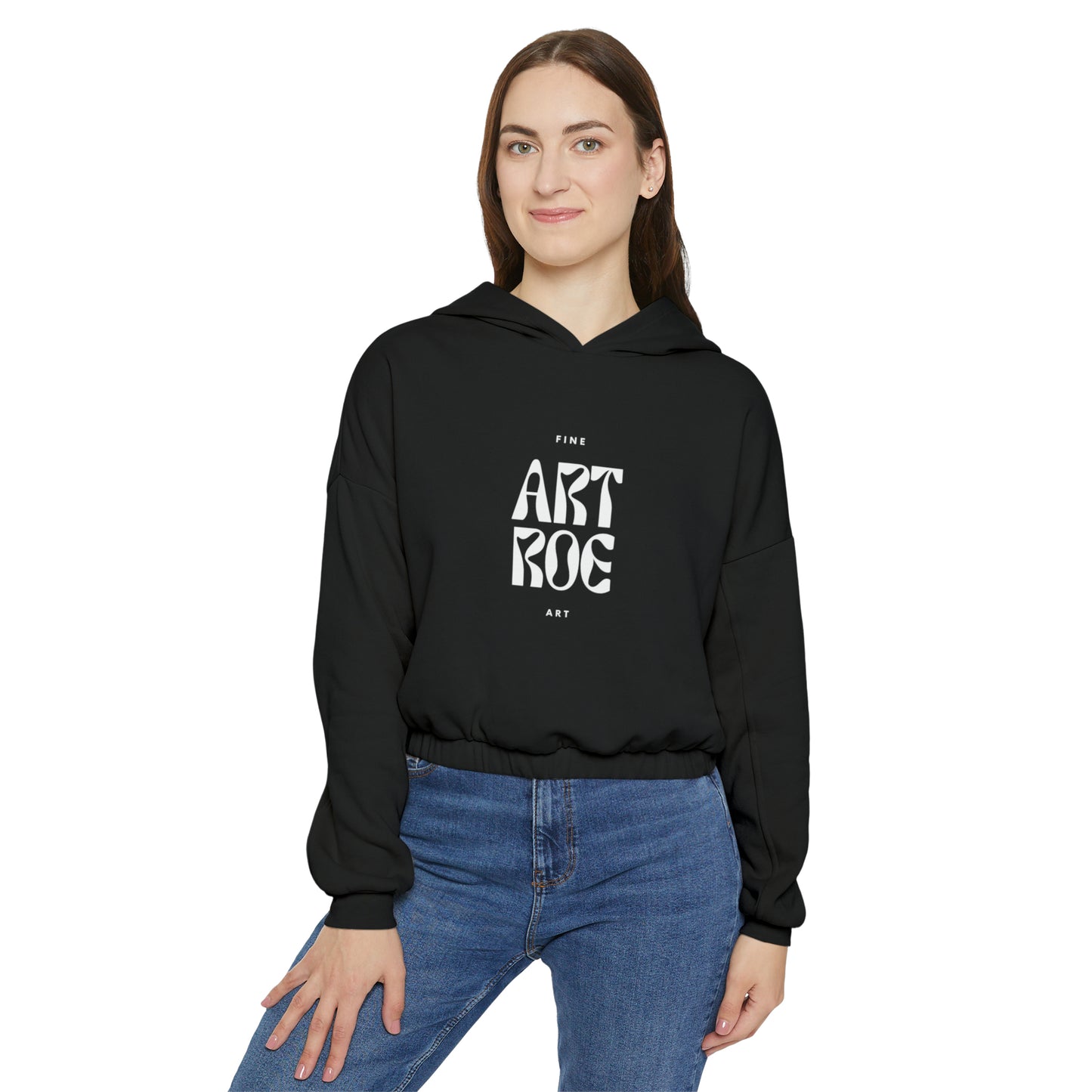 ART ROE LOGO Women's Cinched Bottom Hoodie