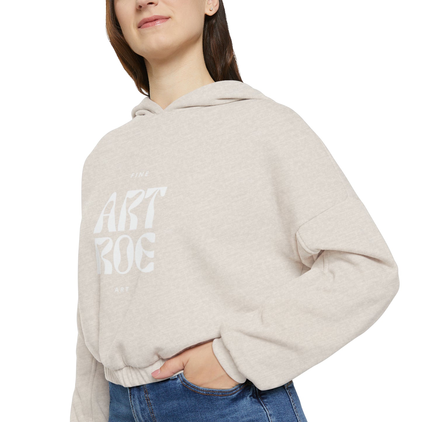 ART ROE LOGO Women's Cinched Bottom Hoodie