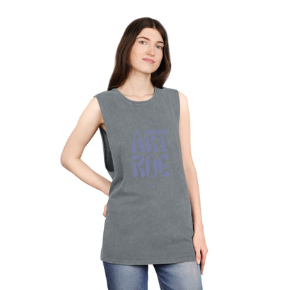 ART ROE FADED LOGO Unisex Stonewash Tank Top