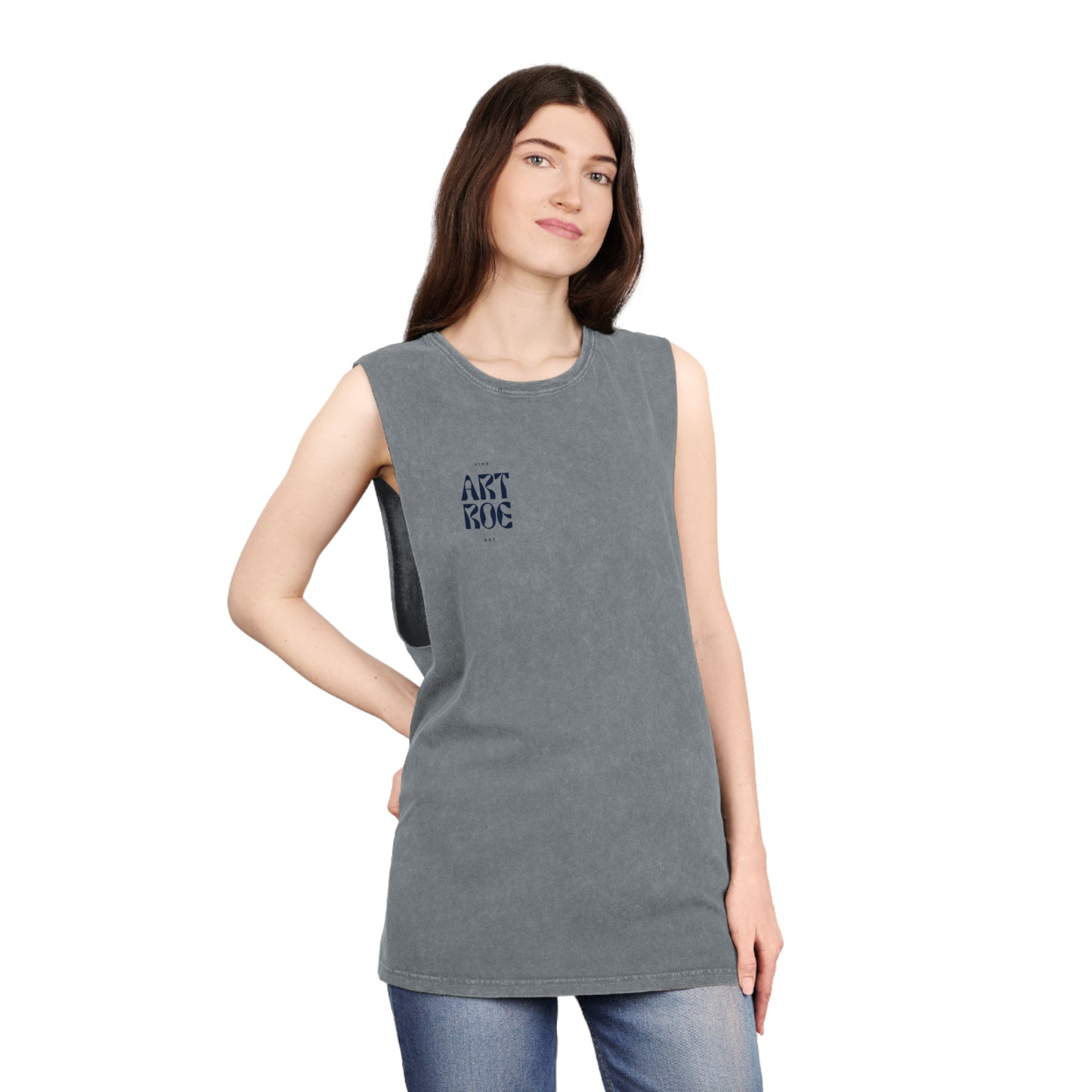 ART ROE LOGO Unisex Stonewash Tank Top