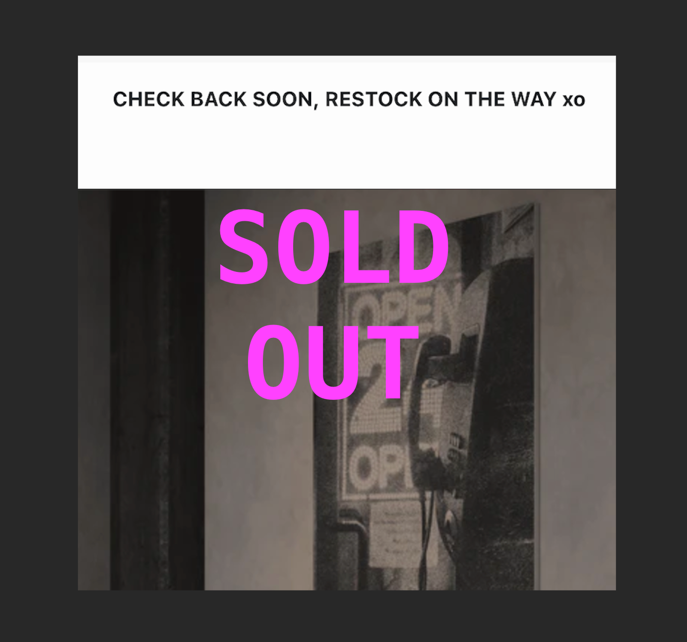 SOLD OUT